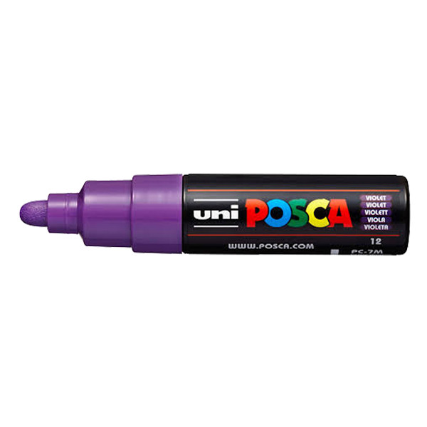 POSCA PC-7M marqueur acrylique (4,5 - 5,5 mm ogive) - violet 424189 - 1