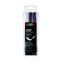 POSCA PCF-350 Brush set de marqueurs acryliques (1 mm) 3 pièces 425423