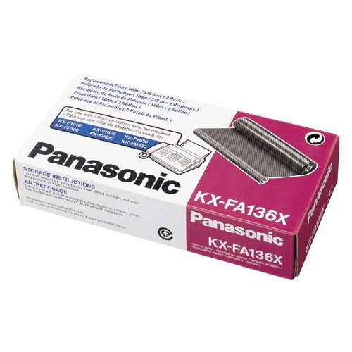 Panasonic KX-FA136X rouleau de fax 2 pièces (d'origine) 075095 - 1
