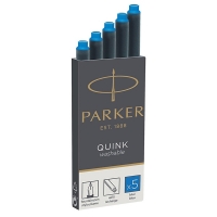 Parker 1950383 Quink recharge d'encre effaçable (5 pièces) - bleu royal 214002