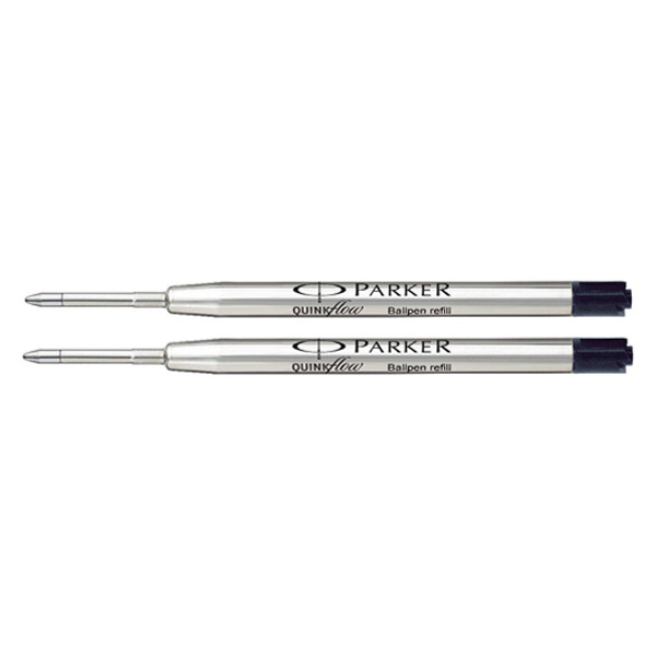 Parker Quinkflow recharge de stylo à bille moyen (2 pièces) - noir 214113 - 1