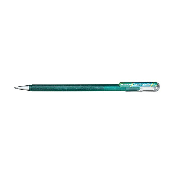 Pentel Dual Metallic stylo à encre gel - vert/bleu métallisé 210190 - 1