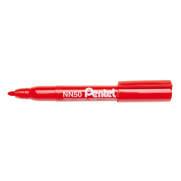 Pentel Green-Label NN50 marqueur permanent (1,3 - 3 mm ogive) - rouge 210343 - 1