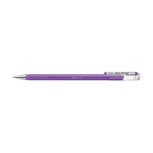 Pentel Mattehop K110 stylo gel - violet clair 494620 - 1