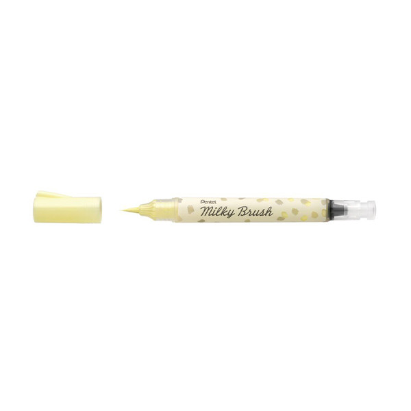 Pentel Milky XGFH-PGX feutre pinceau - jaune pastel 210225 - 1