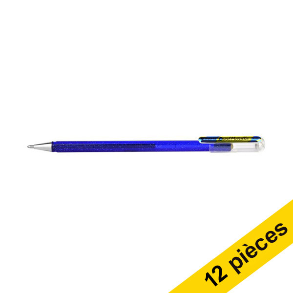 Offre : 12x Pentel Dual Metallic stylo à encre gel - bleu/or 210214 - 1