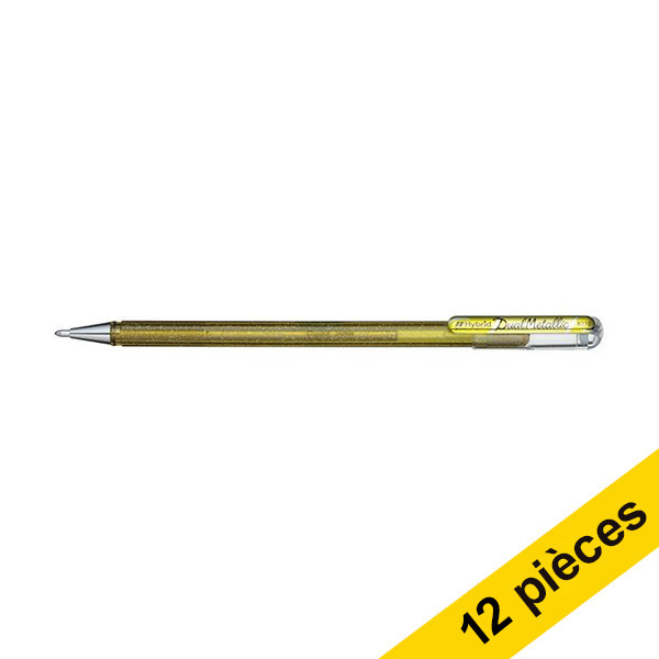 Offre : 12x Pentel Dual Metallic stylo à encre gel - or 210212 - 1