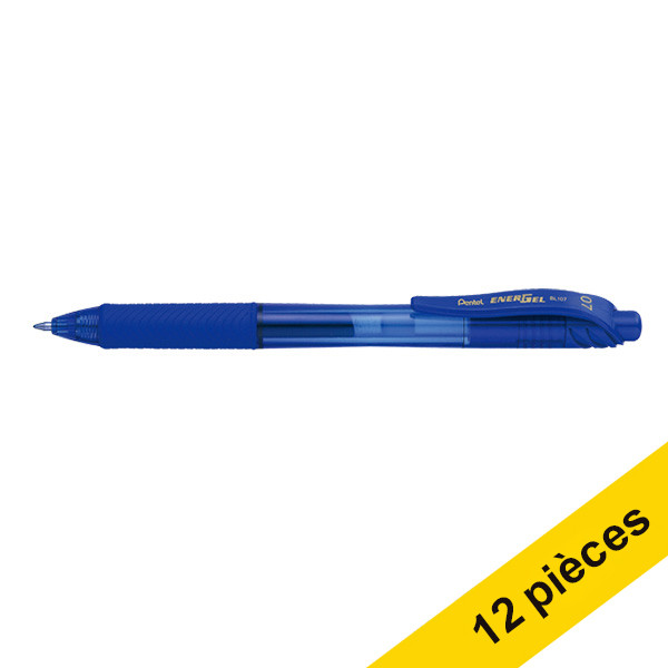 Offre : 12x Pentel Energel BL107 stylo roller - bleu 210054 - 1