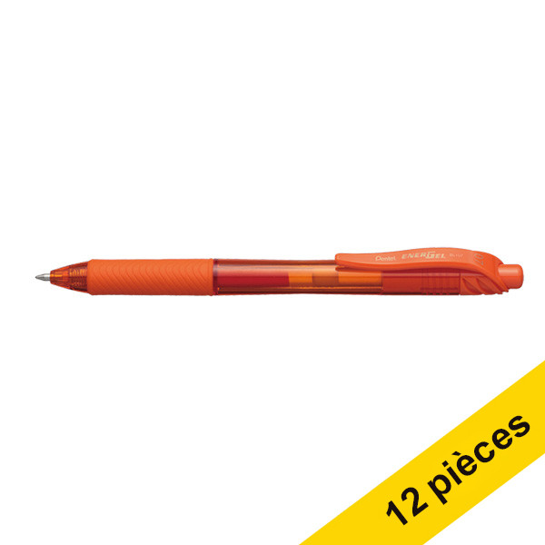 Offre : 12x Pentel Energel BL107 stylo roller - orange 210060 - 1