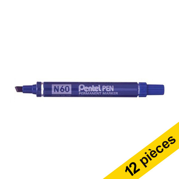 Offre : 12x Pentel N60 marqueur permanent - bleu 210131 - 1