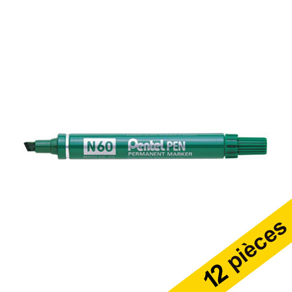 Offre : 12x Pentel N60 marqueur permanent - vert 210132 - 1