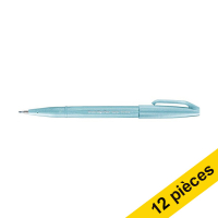 Offre : 12x Pentel Sign SES15C feutre pinceau - bleu azur