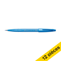 Offre : 12x Pentel Sign SES15C feutre pinceau - bleu clair
