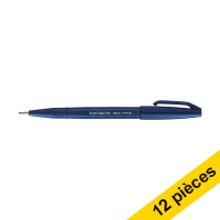 Offre : 12x Pentel Sign SES15C feutre pinceau - bleu foncé