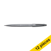 Offre : 12x Pentel Sign SES15C feutre pinceau - gris