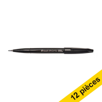 Offre : 12x Pentel Sign SES15C feutre pinceau - noir