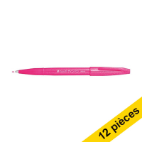 Offre : 12x Pentel Sign SES15C feutre pinceau - rose