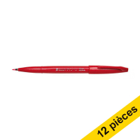 Offre : 12x Pentel Sign SES15C feutre pinceau - rouge