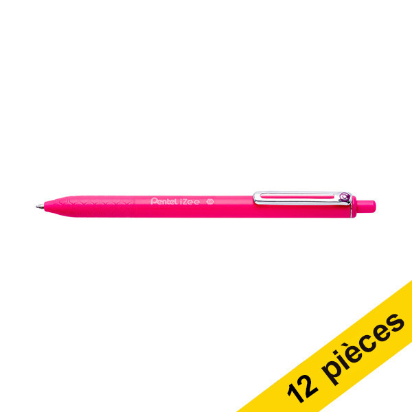 Offre : 12x Pentel iZee BX470 stylo à bille - rose 210168 - 1