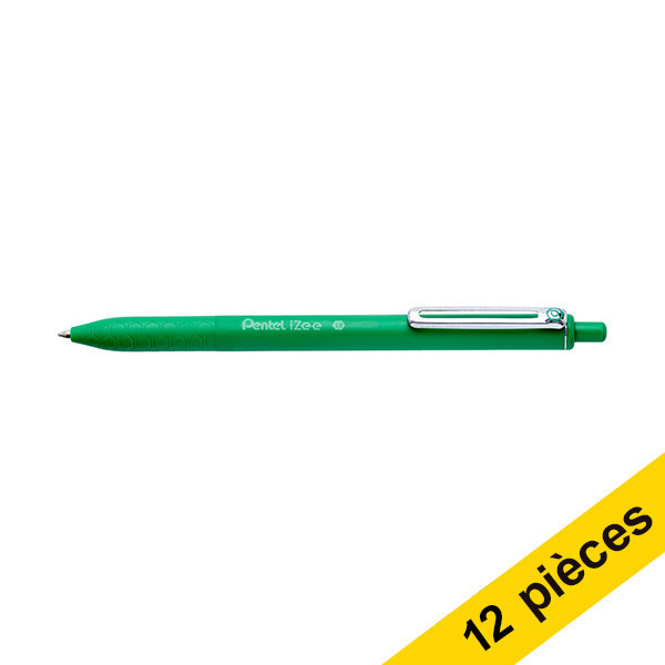 Offre : 12x Pentel iZee BX470 stylo à bille - vert 210164 - 1