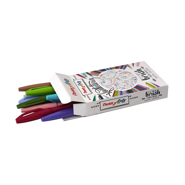 Pentel Sign SES15C feutres pinceaux (12 pièces) - couleurs pastel 210336 - 1