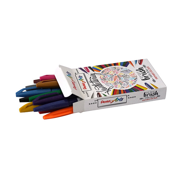 Pentel Sign SES15C feutres pinceaux (12 pièces) - couleurs primaires 210335 - 1