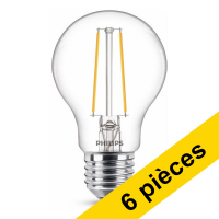 Offre : 6x Philips E27 ampoule LED à filament poire blanc chaud 2,2W (25W) LPH02333
