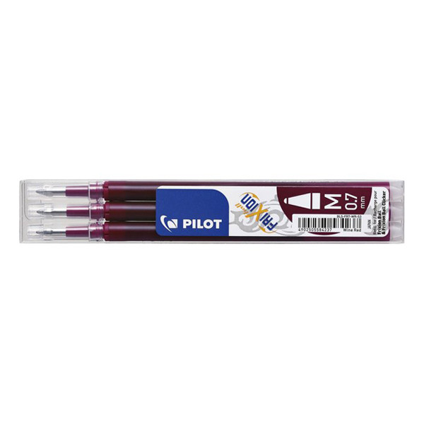 Pilot Frixion recharge stylo à bille (3 pièces) - rouge bordeaux 405506 - 1
