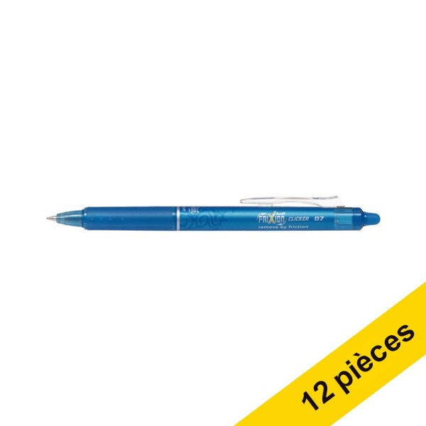 Offre : 12x Pilot Frixion Clicker stylo à bille - bleu clair 240065 - 1