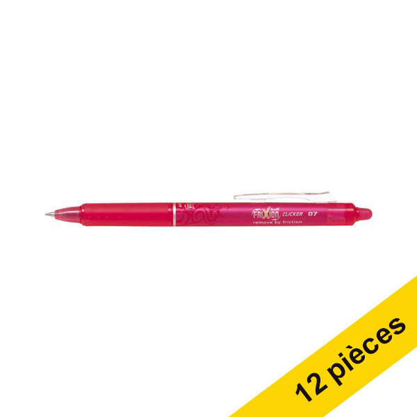 Offre : 12x Pilot Frixion Clicker stylo à bille - rose 240064 - 1