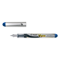 Pilot V-Pen stylo plume fin (encre bleue) - argent 405499