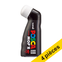 Offre: 4x POSCA PCM-22 MOP'R marqueur acrylique (3 - 19 mm ogive) - blanc