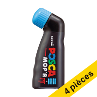 Offre: 4x POSCA PCM-22 MOP'R marqueur acrylique (3 - 19 mm ogive) - bleu ciel