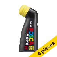 Offre: 4x POSCA PCM-22 MOP'R marqueur acrylique (3 - 19 mm ogive) - jaune