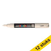 Offre : 12x POSCA PC-1MC marqueur acrylique (0,7 - 1 mm conique) - blanc