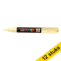 Offre : 12x POSCA PC-1MC marqueur acrylique (0,7 - 1 mm conique) - ivoire