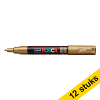 Offre : 12x POSCA PC-1MC marqueur acrylique (0,7 - 1 mm conique) - or