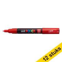 Offre : 12x POSCA PC-1MC marqueur acrylique (0,7 - 1 mm conique) - rouge