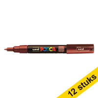 Offre : 12x POSCA PC-1MC marqueur peinture (0,7 - 1 mm conique) - rouge vin