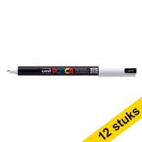 Offre : 12x POSCA PC-1MR marqueur acrylique (0,7 mm ogive) - blanc