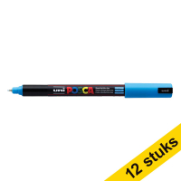 Offre : 12x POSCA PC-1MR marqueur acrylique (0,7 mm ogive) - bleu clair