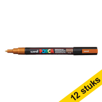 Offre : 12x POSCA PC-3M marqueur peinture (0,9 - 1,3 mm ogive) - bronze