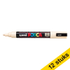 Offre : 12x POSCA PC-5M marqueur acrylique (1,8 - 2,5 mm ogive) - beige 424360 - 1