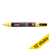Offre : 12x POSCA PC-5M marqueur acrylique (1,8 - 2,5 mm ogive) - jaune paille 424372 - 1