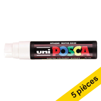 Offre : 5x POSCA PC-17K marqueur acrylique (15 mm rectangulaire) - blanc