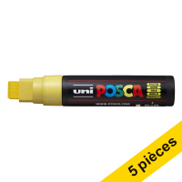 Offre : 5x POSCA PC-17K marqueur acrylique (15 mm rectangulaire) - jaune