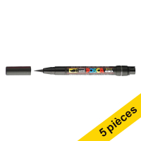 Offre : 5x POSCA brush PCF-350 marqueur acrylique (1 mm pointe pinceau) - noir