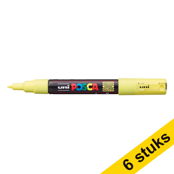 Offre : 6x POSCA PC-1MC marqueur peinture (0,7 - 1 mm conique) - jaune soleil 424294 - 1