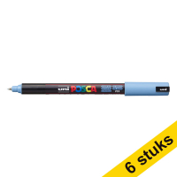 Offre : 6x POSCA PC-1MR marqueur acrylique (0,7 mm ogive) - bleu glacier