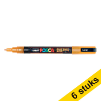 Offre : 6x POSCA PC-3ML marqueur peinture (0,9 - 1,3 mm ogive) - orange pailleté 424351